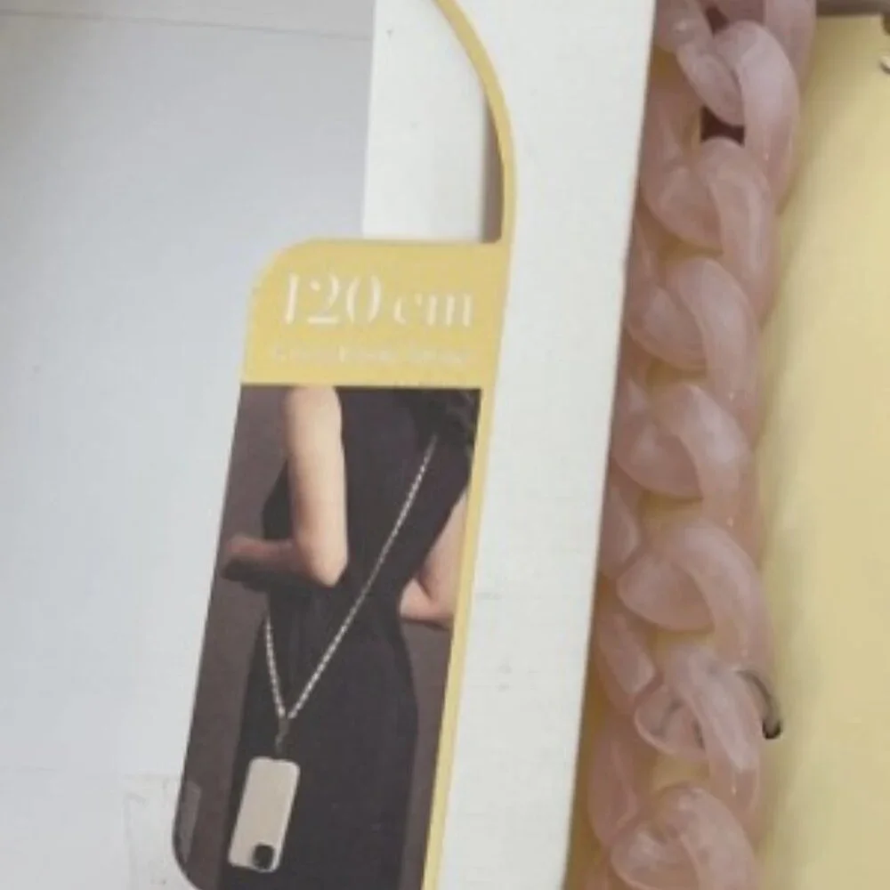 Artikl Crossbody Phone Strap Universal Pastel Pink Plastic Chain Link - 120 cm